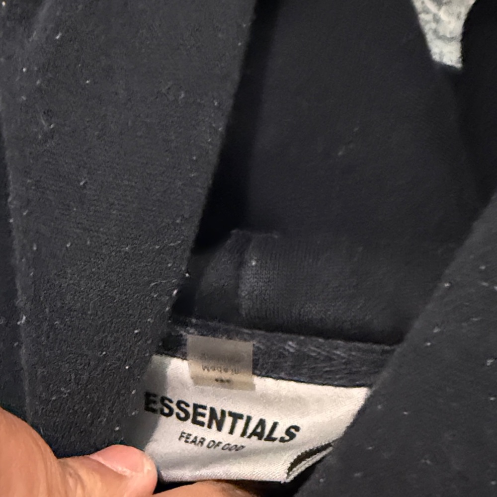 Essentials Black Essentials Hoodie Medium - image 6